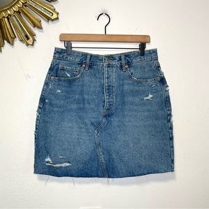 Old Navy High Rise Secret Slim Pockets Denim Skirt